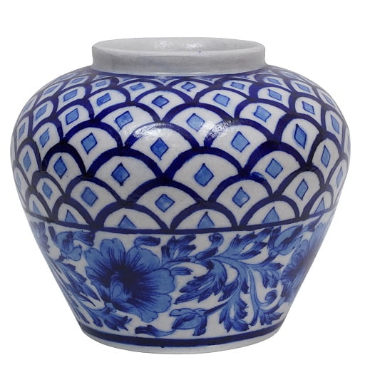 Cerulean Handpainted Vase