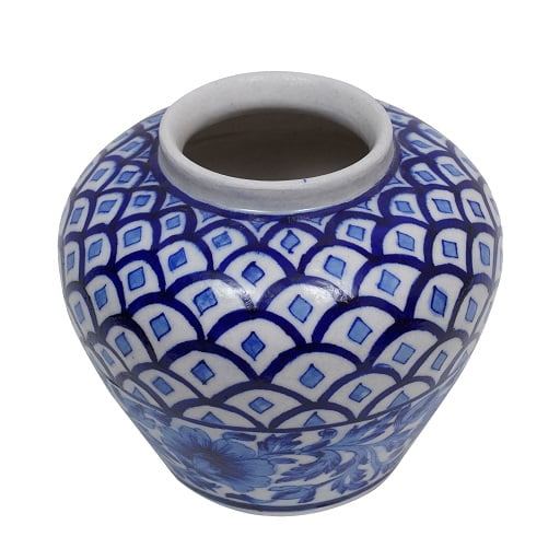 Cerulean Handpainted Vase