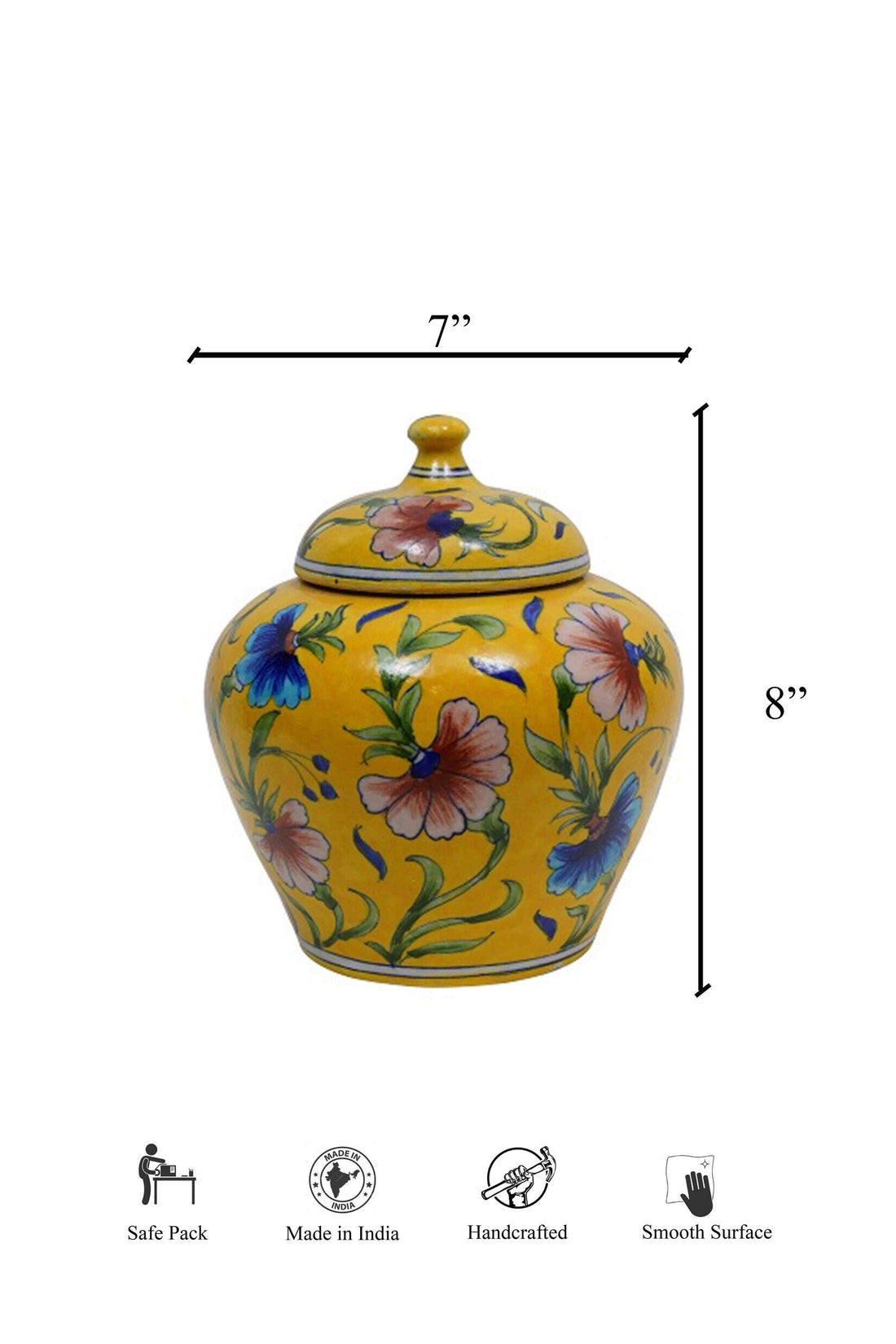 Amaryllis Handpainted Jar