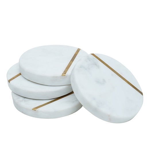 Brassblelinks Bright Marble Coasters