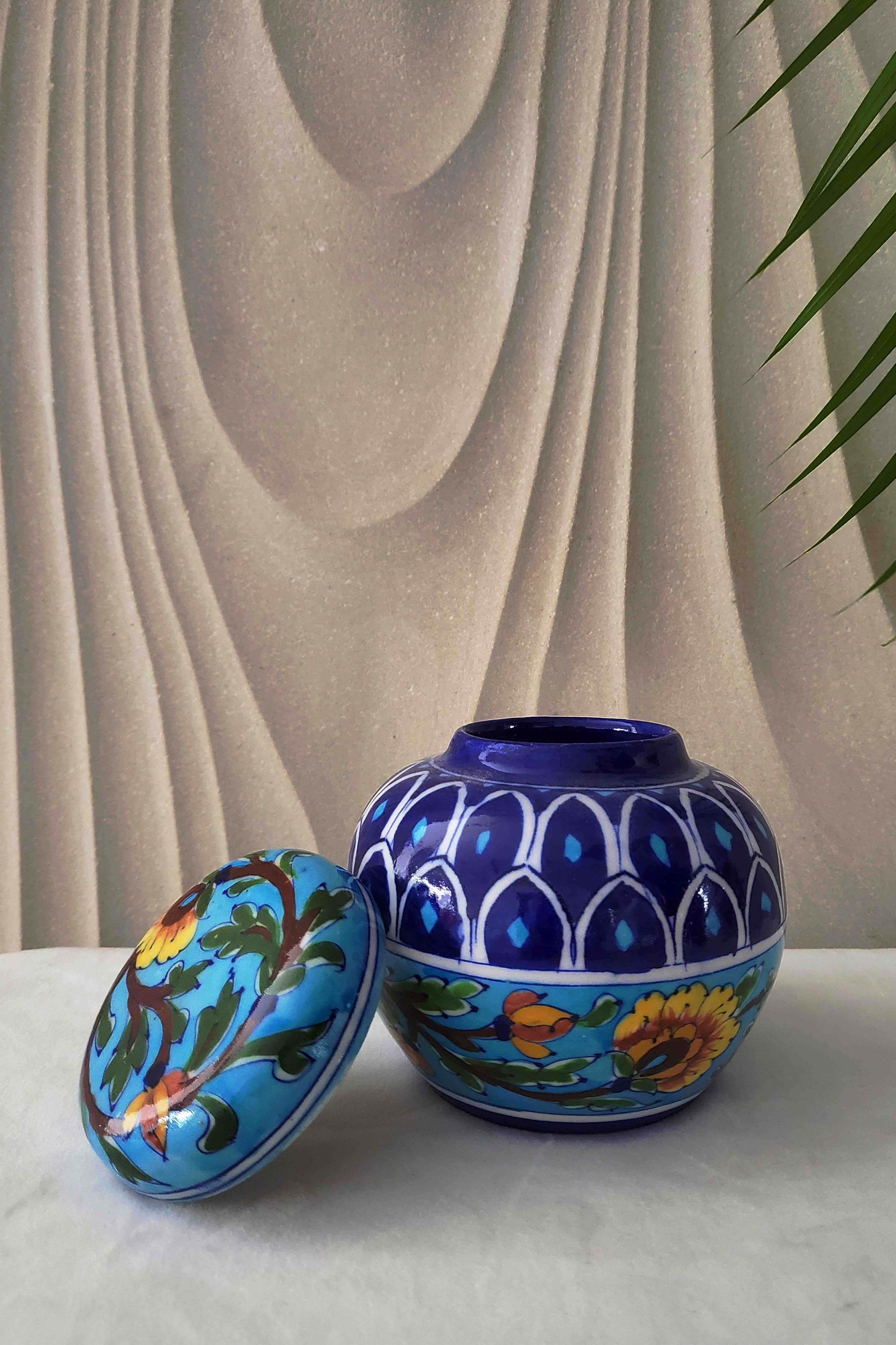Mandi Blue Pottery Small Jar