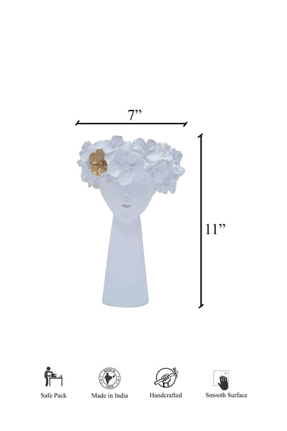 White Tiara flower Vase