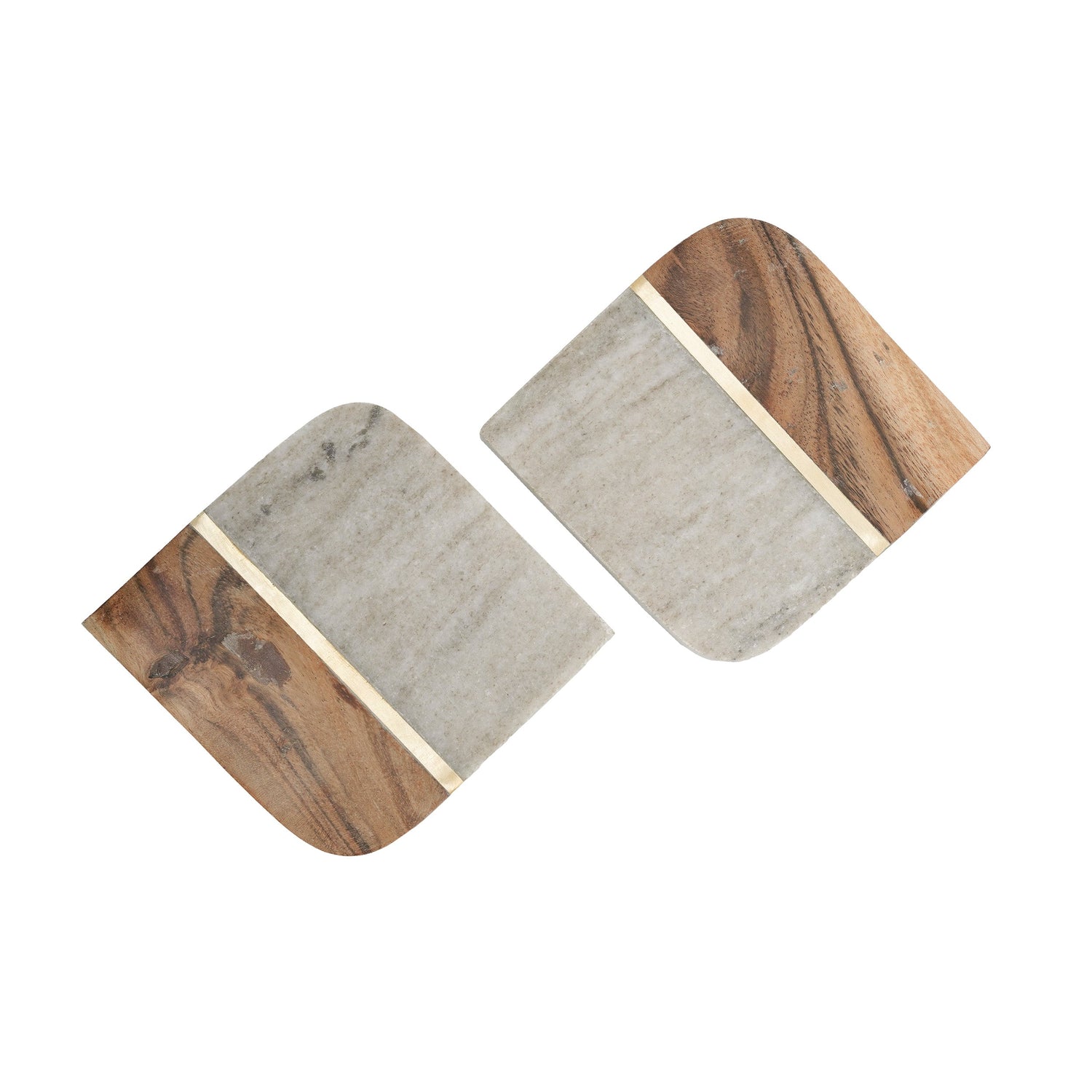 Square Wood and Marble Coasters