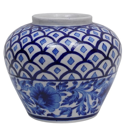 Cerulean Handpainted  Vase