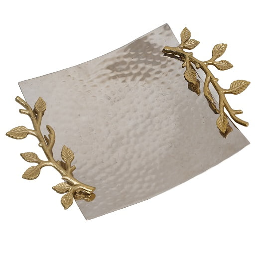 Square leaf Decor Tray