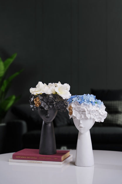 White Tiara flower Vase