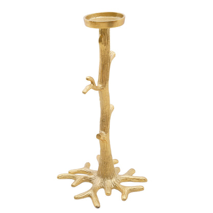 Golden Shoot Metal Candleholder