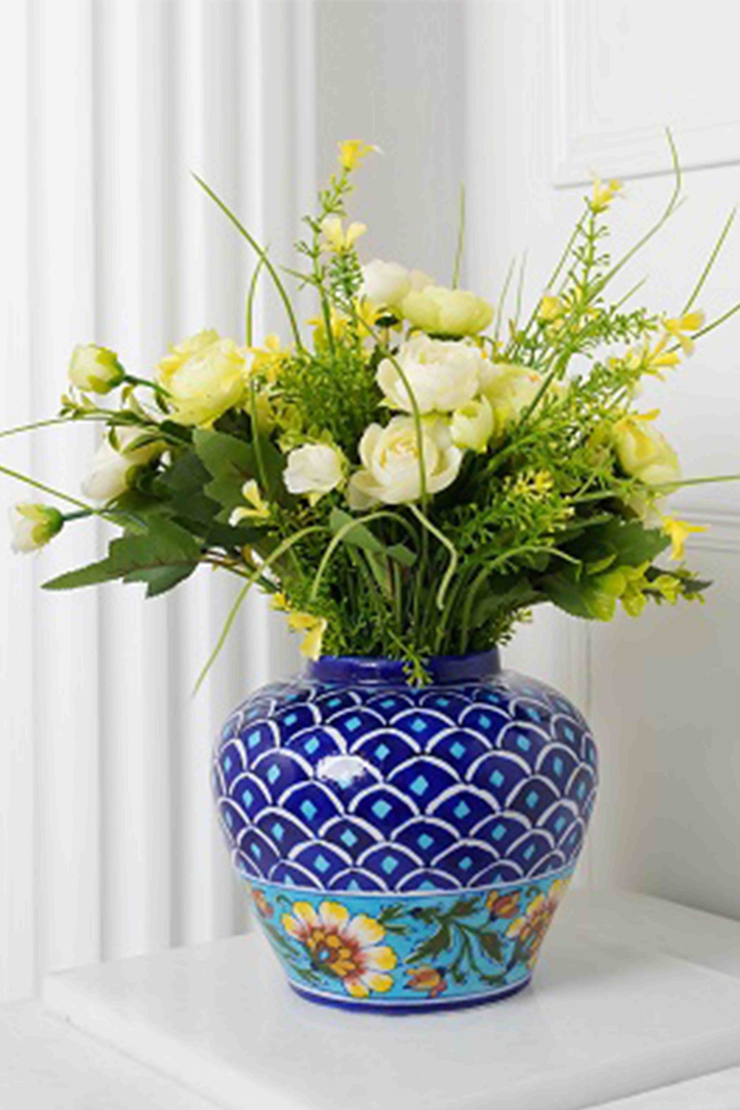 Halianthus Floral Handpainted Vase