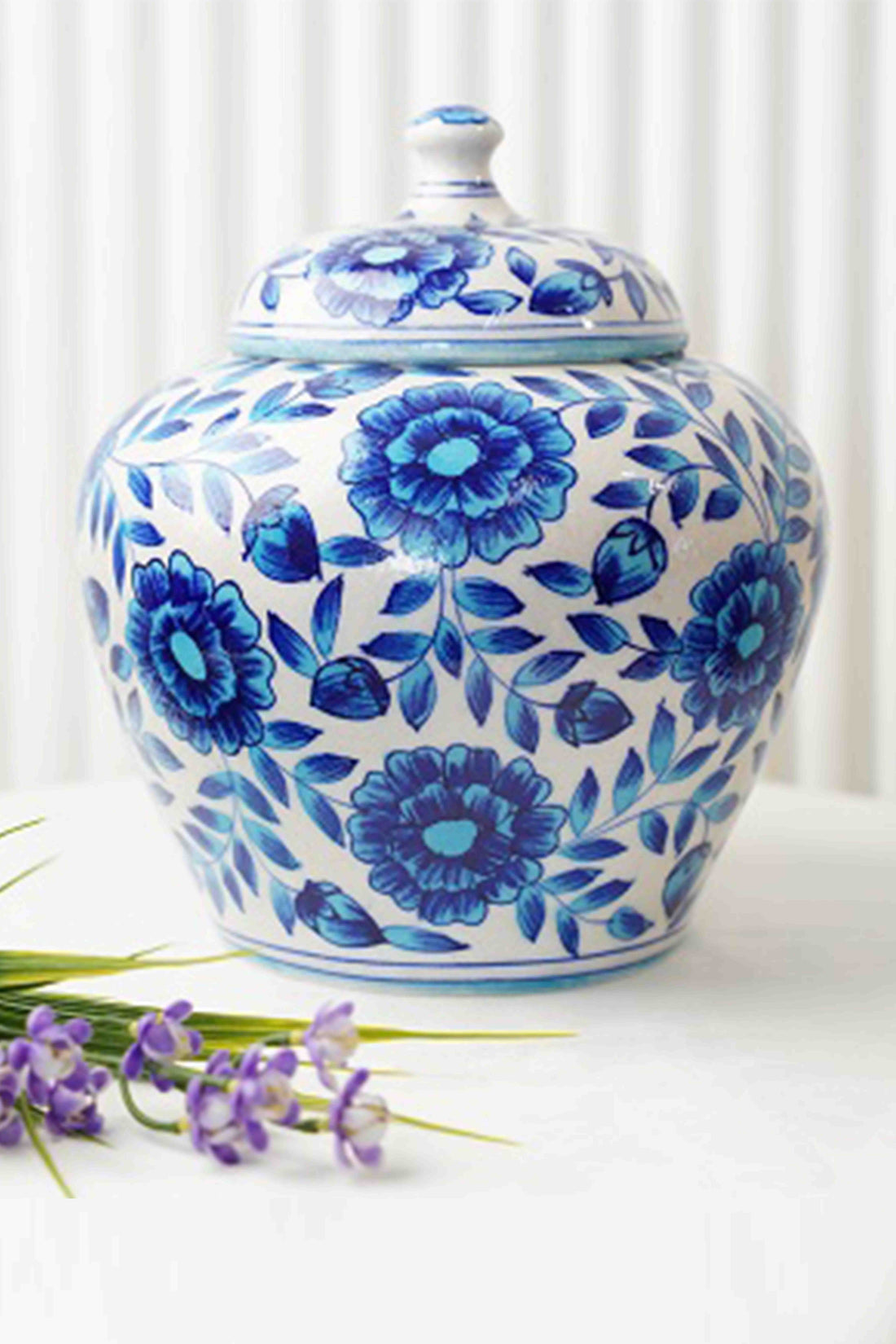 Hydrangeas Handpainted Jar