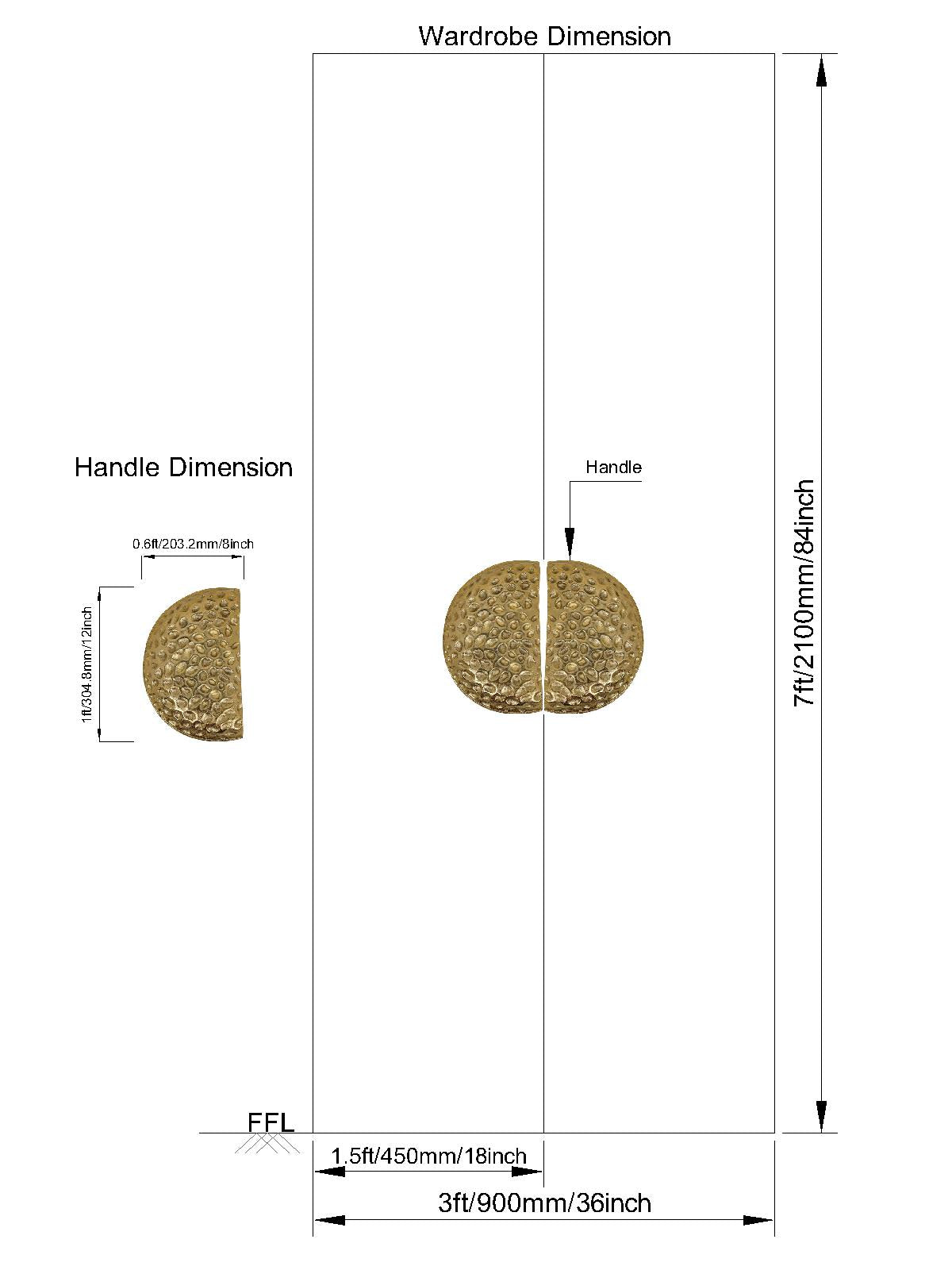 Honeycomb Wardrobe Door Handle