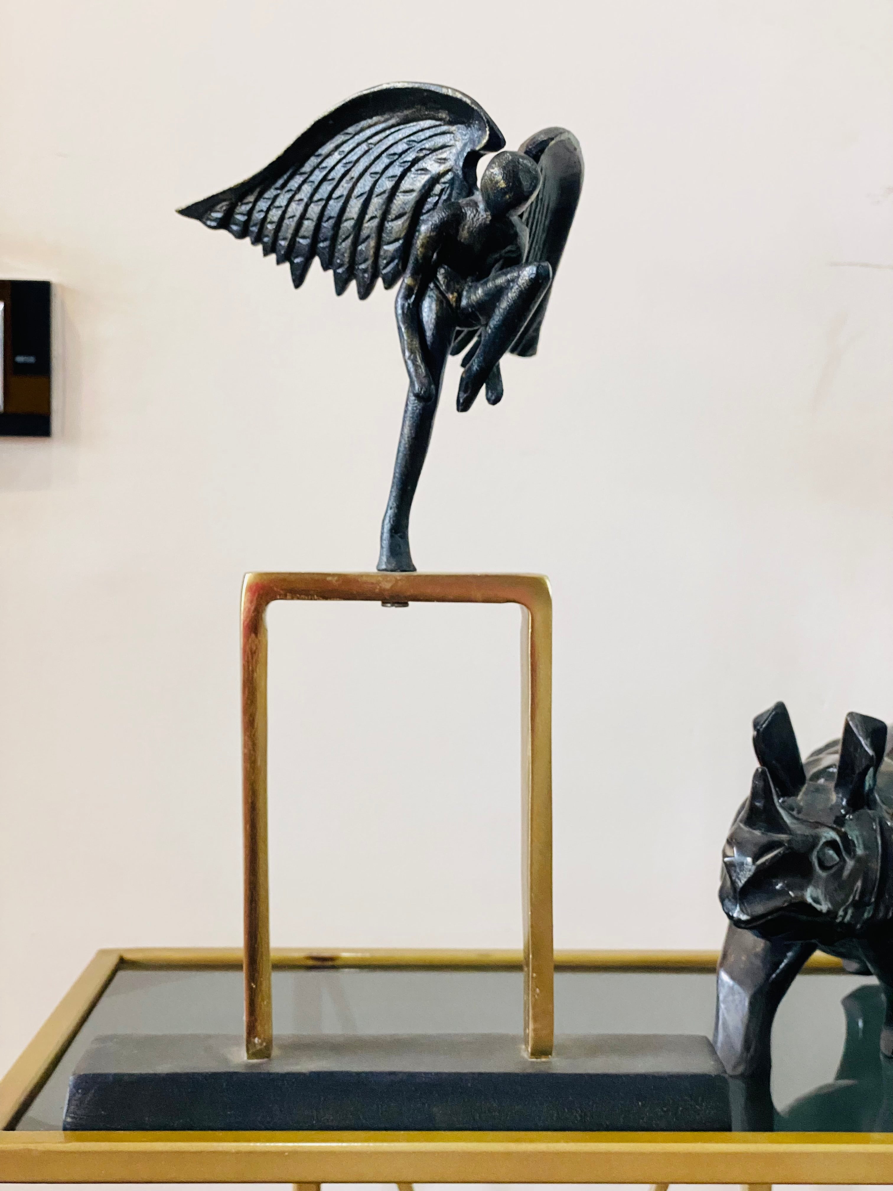 Male Angel Metal Sculpture