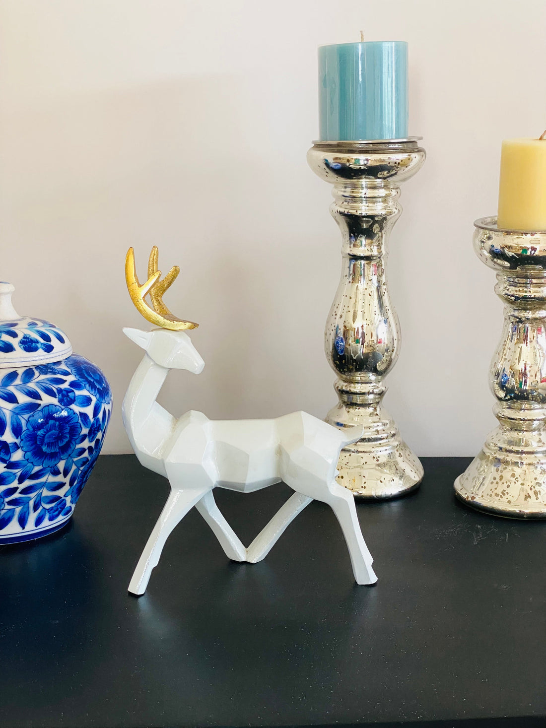 Luxe Golden Antler White Deer