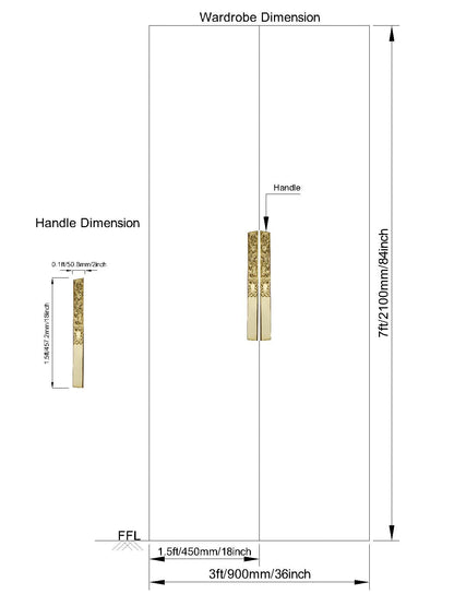 Sanchi Wardrobe Door Handle