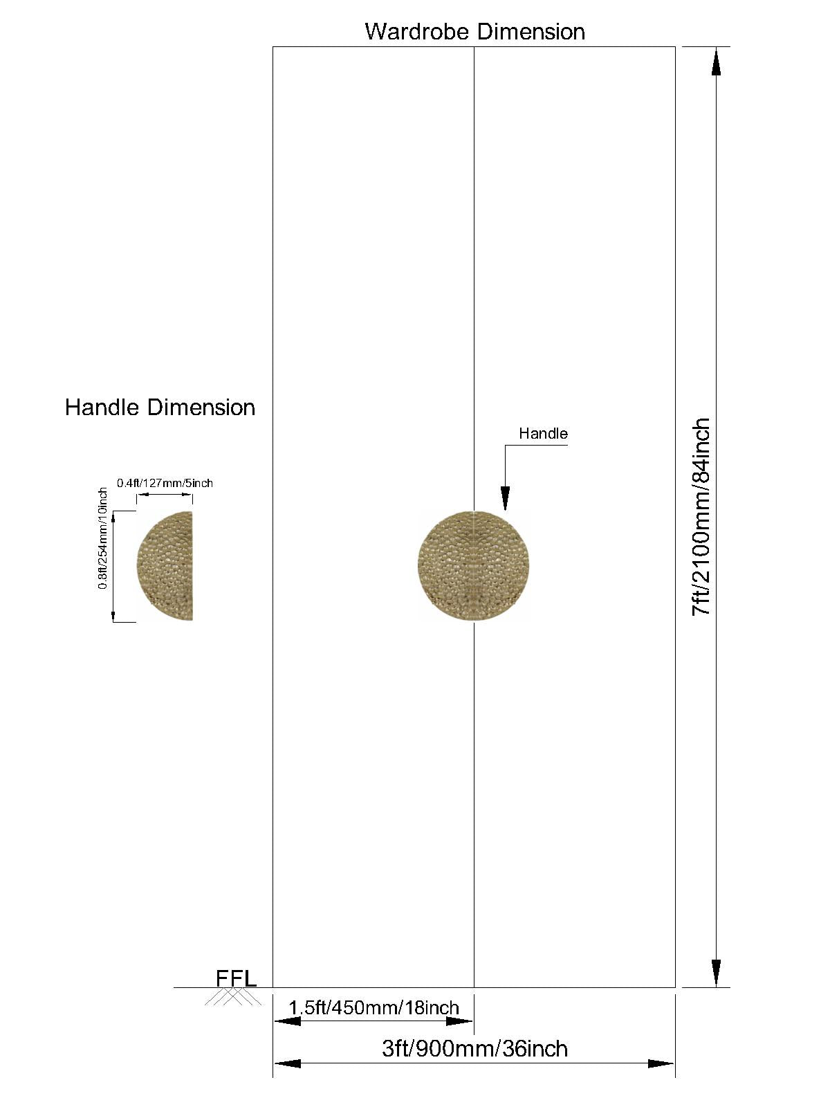 Semicircular Wardrobe Door Handle