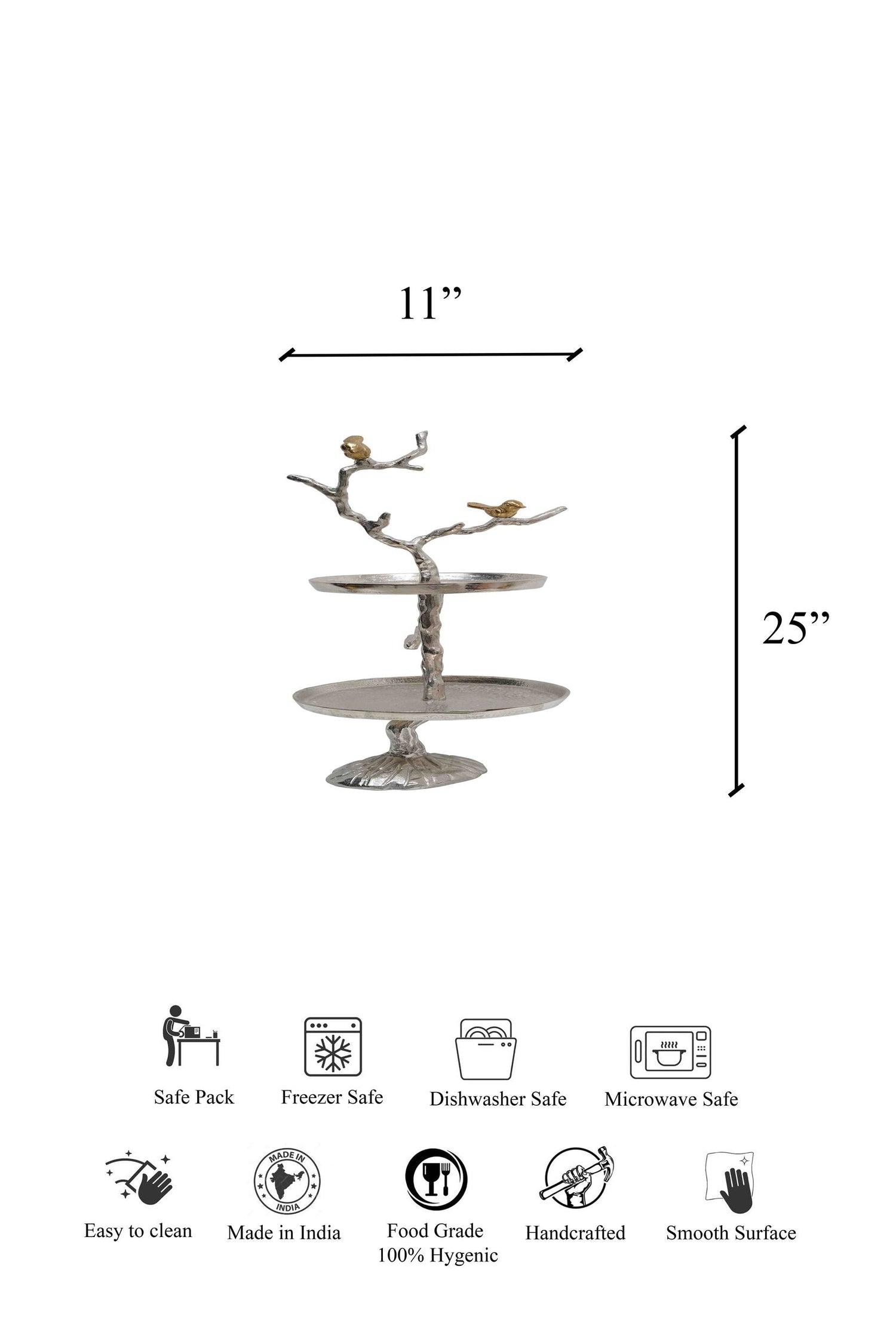 Aurellium Branch 2 Tiered Cake Stand