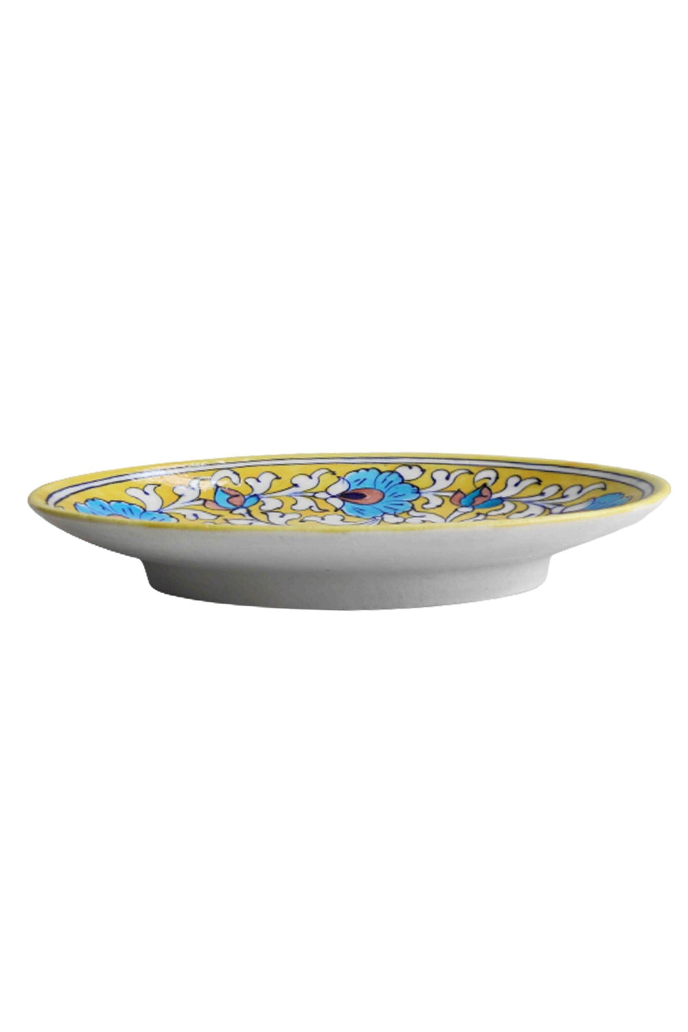 Nalini yellow Blue pottery  tray