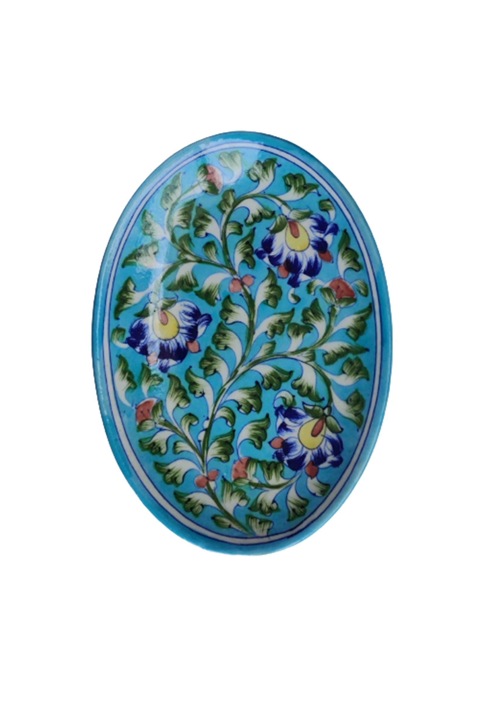 Amber Blue pottery tray