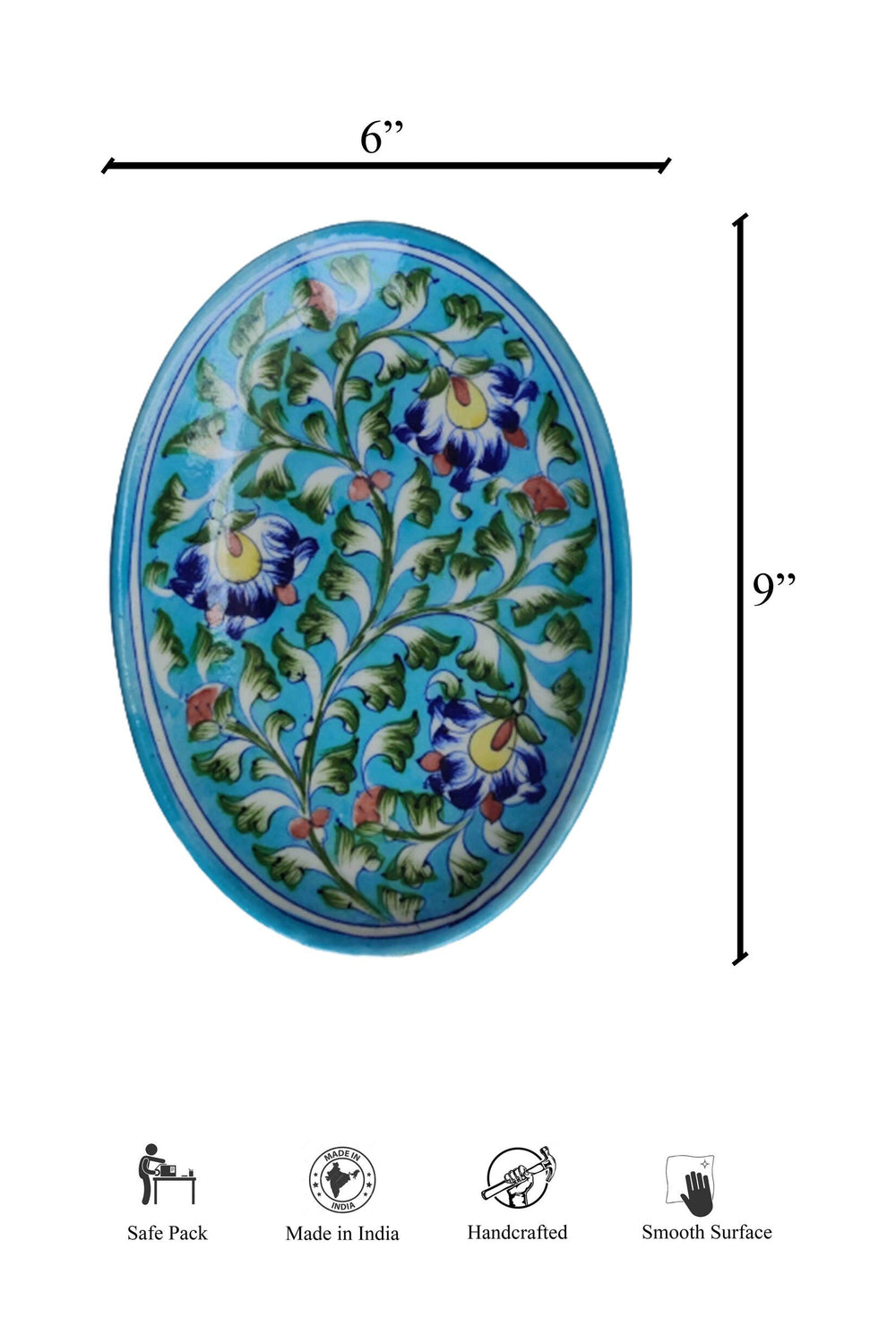 Amber Blue pottery tray