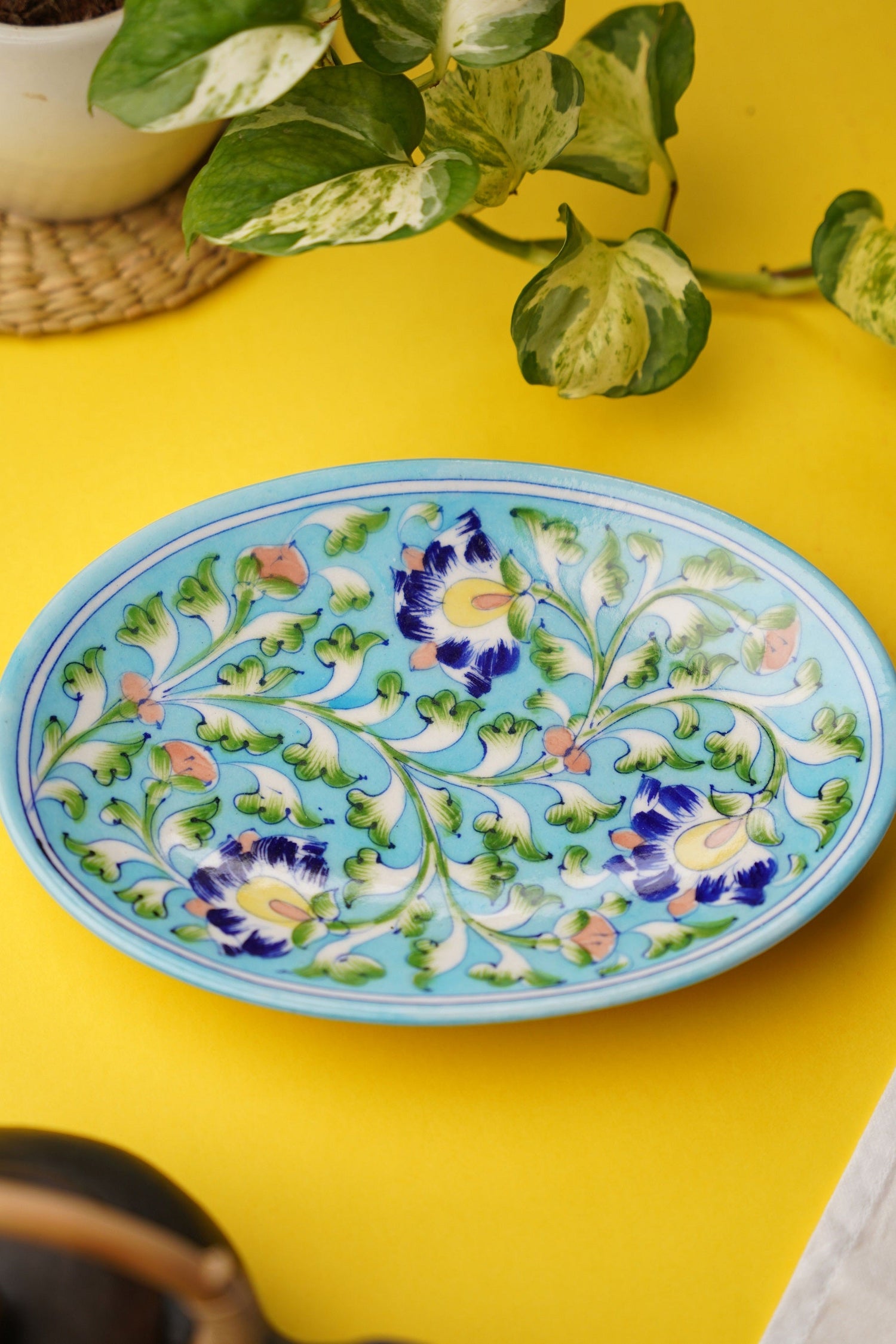 Amber Blue pottery tray